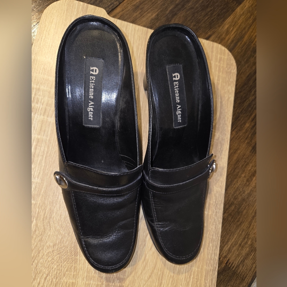 Etienne Aigner Black Women's Mules - Picture 2 of 10